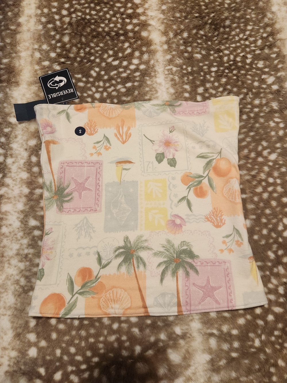 Hollister Pastel Tropical Print Tube Top Reversable New With Tags